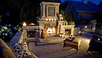 Fireplace patio area